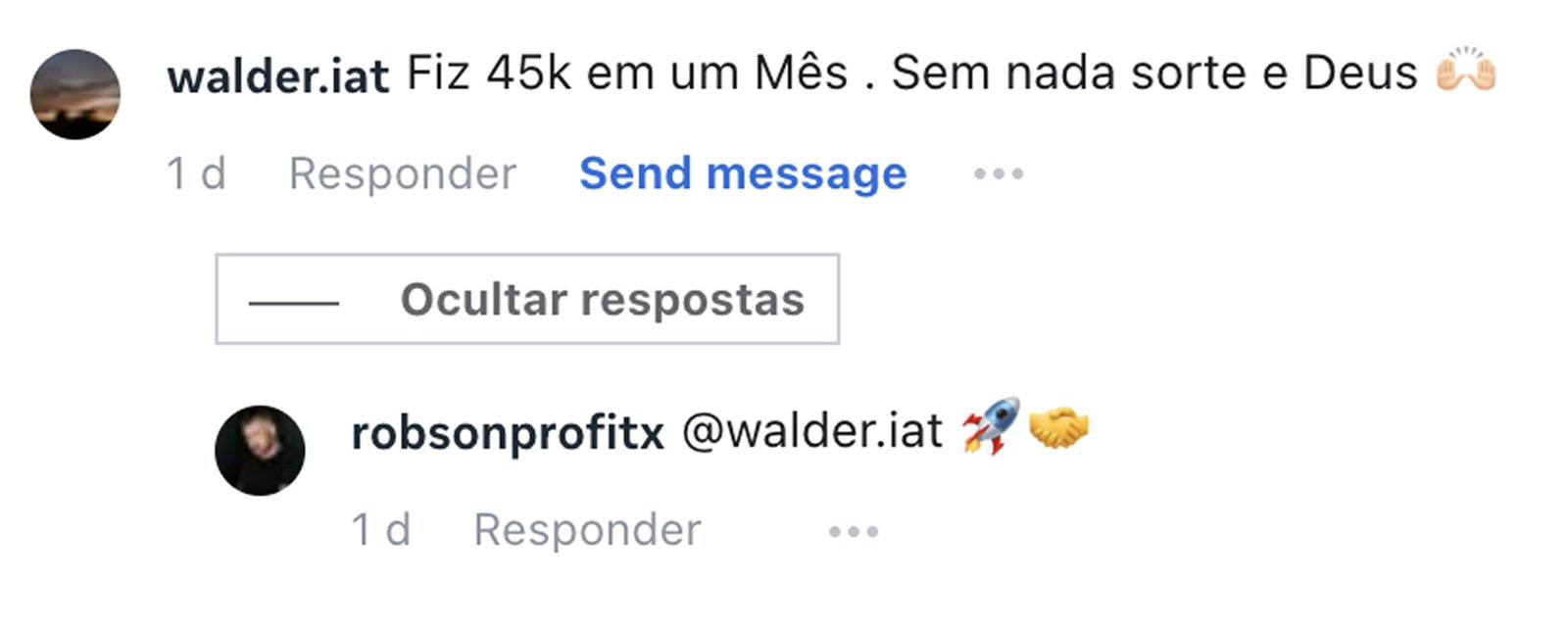 Resultado membro ProfitX